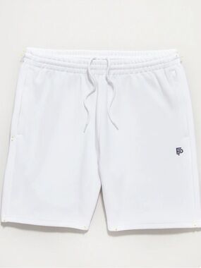 NWT Flint Park Men's White Court Drawstring Shorts with Subtle Logo